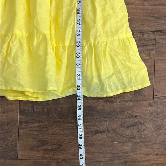 NWT Chelsea & Violet Linen Cotton Blend Puff Sleeve Tie V-Neck A-Line - Picture 14 of 15